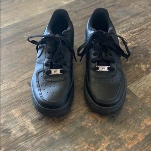 Black low top air force ones